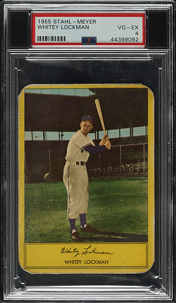1955 Stahl-Meyer Franks Whitey Lockman PSA VG-EX 4