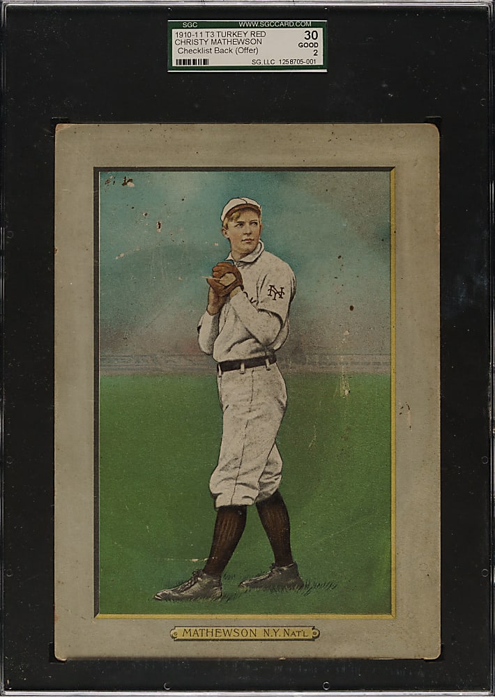 1911 T3 Turkey Red #27 Christy Mathewson SGC GOOD 30