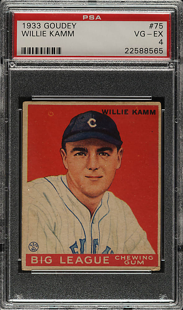 1933 R319 Goudey #75 Willie Kamm PSA VG-EX 4