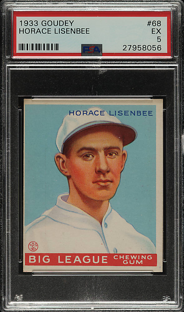 1933 R319 Goudey #68 Horace Lisenbee PSA EX 5