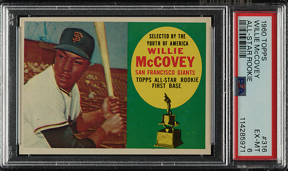 1960 Topps #316 Willie McCovey Rookie PSA EX-MT 6