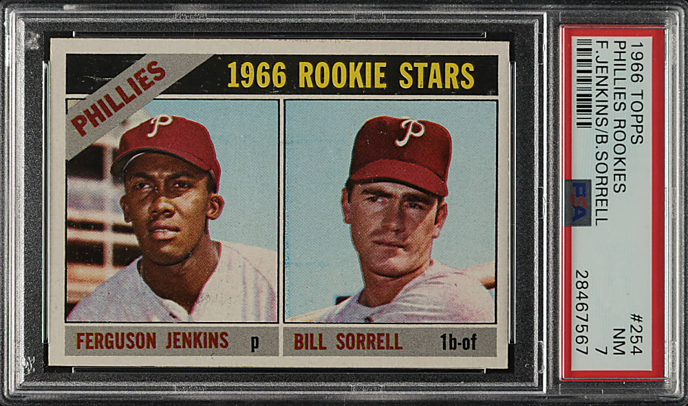 1966 Topps #254 Fergie Jenkins Rookie PSA NM 7