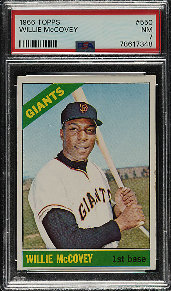 1966 Topps #550 Willie McCovey PSA NM 7