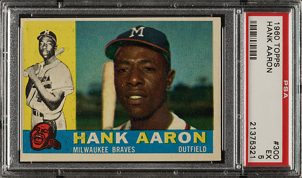 1960 Topps #300 Hank Aaron PSA EX 5