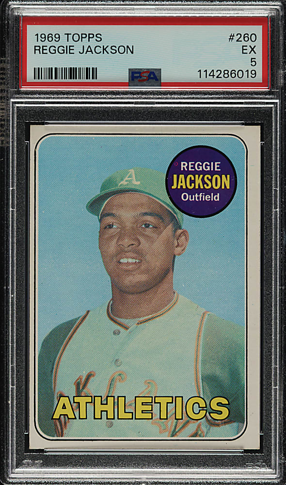 1969 Topps #260 Reggie Jackson Rookie PSA EX 5