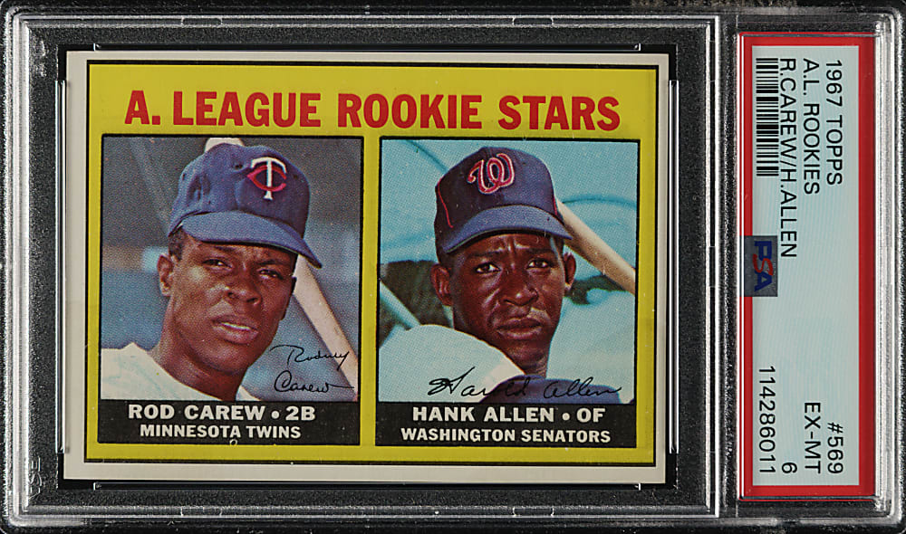 1967 Topps #569 Rod Carew Rookie PSA EX-MT 6