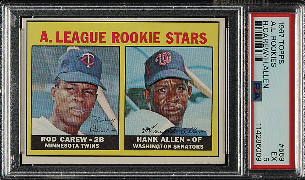 1967 Topps #569 Rod Carew Rookie PSA EX 5