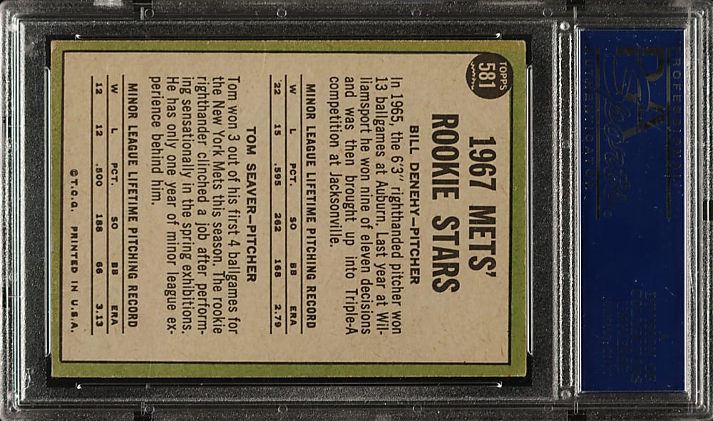 1967 Topps #581 Tom Seaver Rookie PSA VG-EX 4