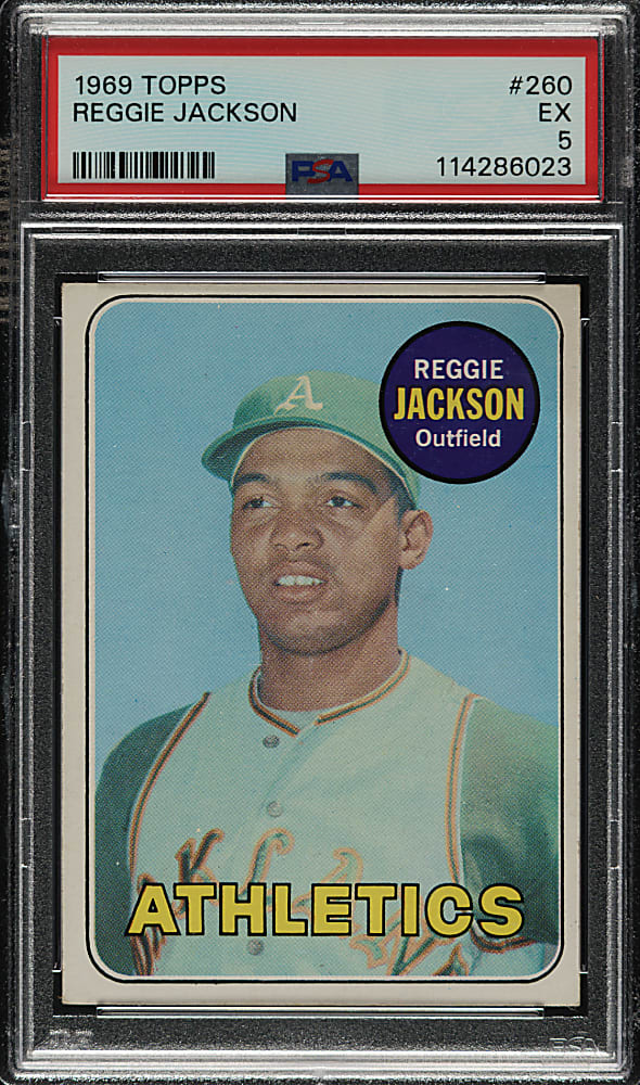1969 Topps #260 Reggie Jackson Rookie PSA EX 5