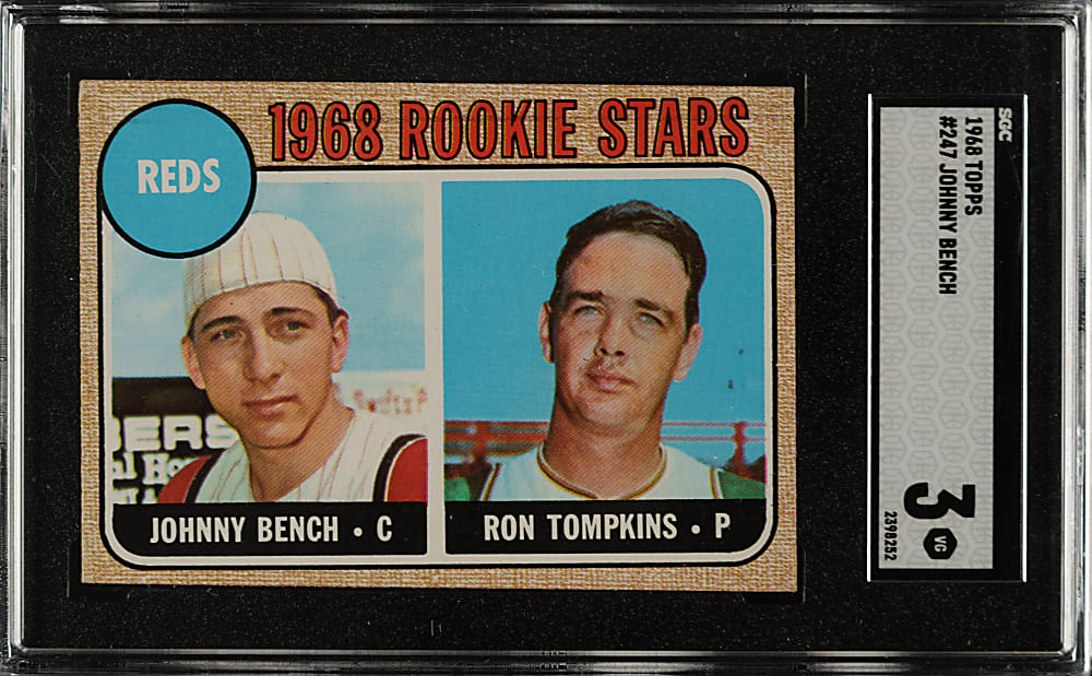 1968 Topps #247 Johnny Bench Rookie SGC VG 3