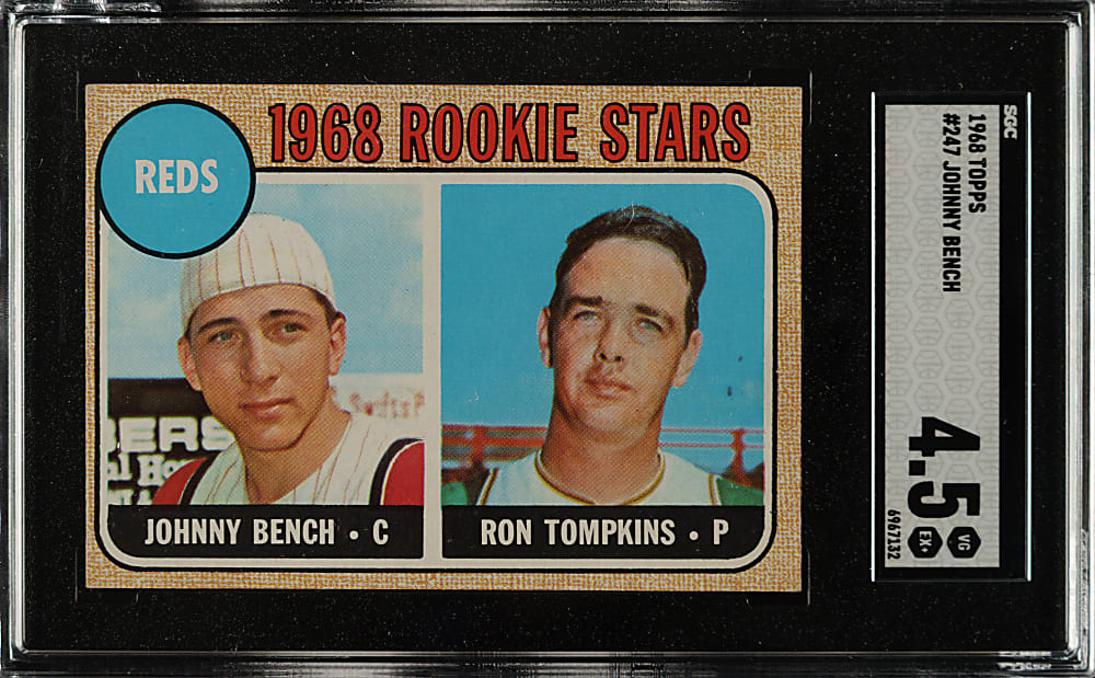1968 Topps #247 Johnny Bench Rookie SGC VG/EX+ 4.5