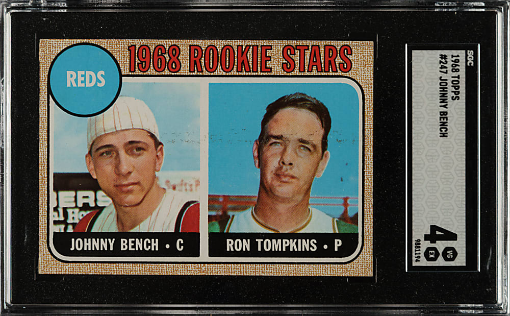 1968 Topps #247 Johnny Bench Rookie SGC VG/EX 4