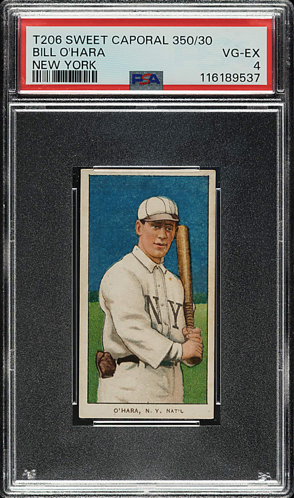1909-1911 T206 White Border Bill O'Hara New York PSA VG-EX 4