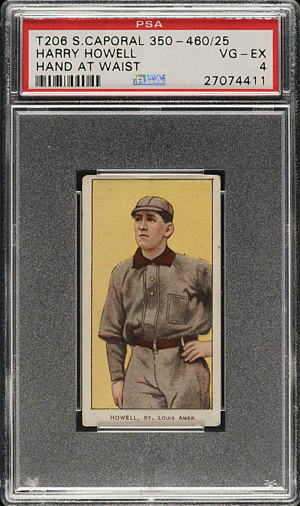 1909-1911 T206 White Border Harry Howell Hand At Waist PSA VG-EX 4