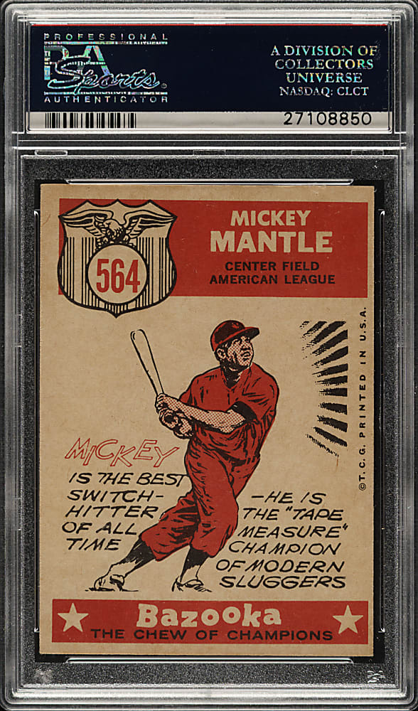 1959 Topps #564 Mickey Mantle All-Star PSA EX-MT 6