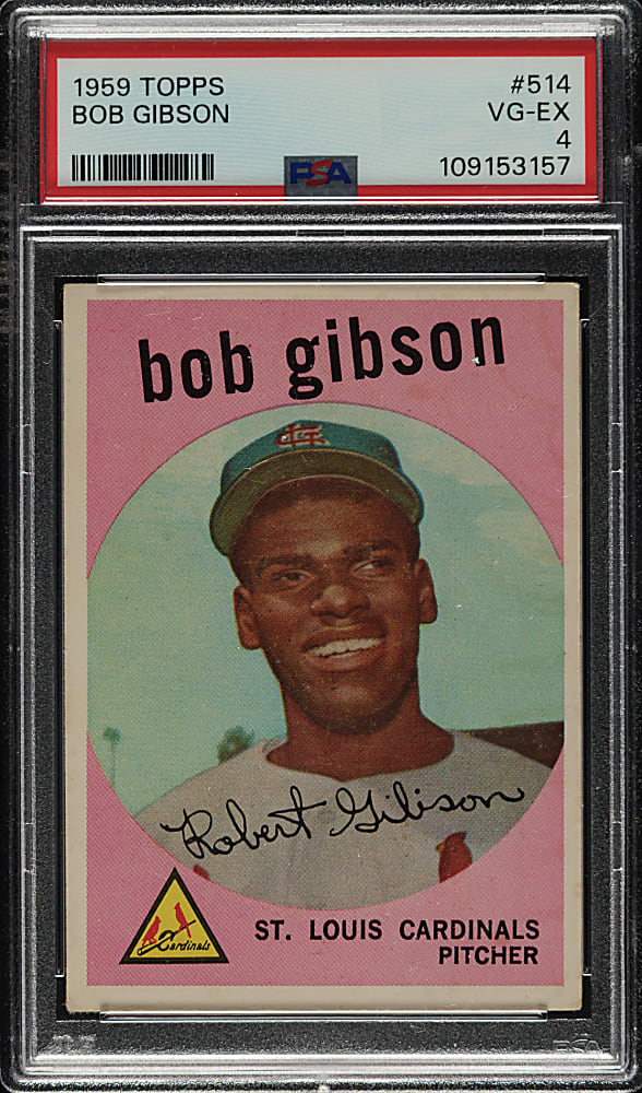 1959 Topps #514 Bob Gibson Rookie PSA VG-EX 4