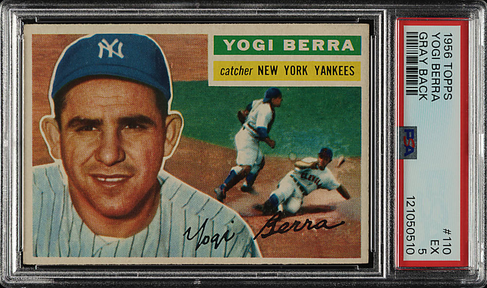 1956 Topps #110 Yogi Berra Gray Back PSA EX 5