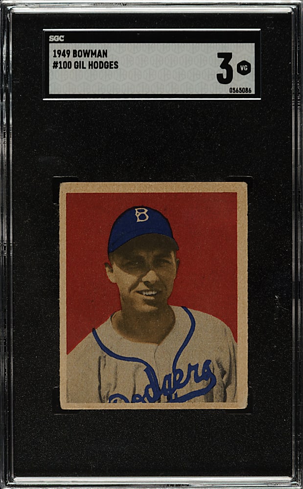 1949 Bowman #100 Gil Hodges Rookie SGC VG 3