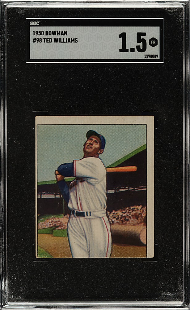 1950 Bowman #98 Ted Williams SGC FAIR 1.5