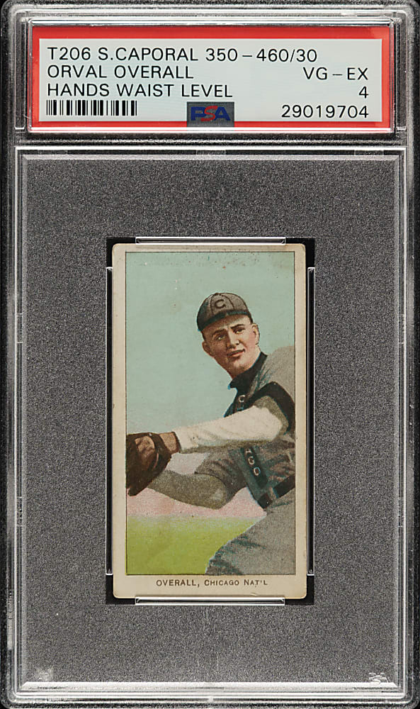1909-1911 T206 White Border Orval Overall Hands Waist Level PSA VG-EX 4