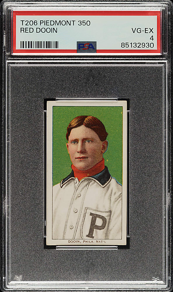 1909-1911 T206 White Border Red Dooin PSA VG-EX 4