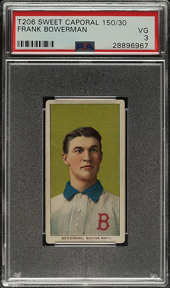 1909-1911 T206 White Border Frank Bowerman PSA VG 3