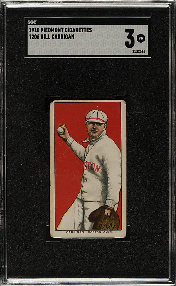 1909-1911 T206 White Border Bill Carrigan SGC VG 3
