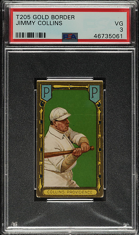 1911 T205 Gold Border Jimmy Collins Minor Leaguer PSA VG 3
