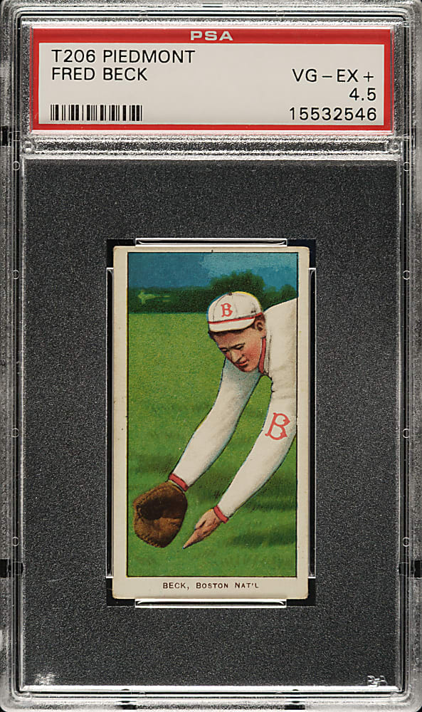 1909-1911 T206 White Border Fred Beck PSA VG-EX+ 4.5