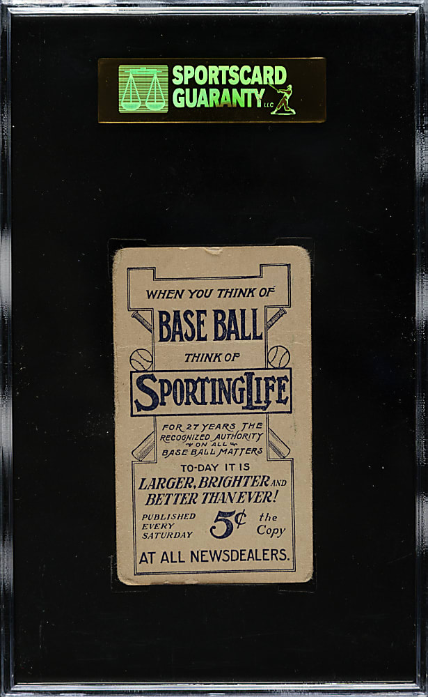 1910-1911 M116 Sporting Life Fred Tenney Blue Background SGC GOOD 30