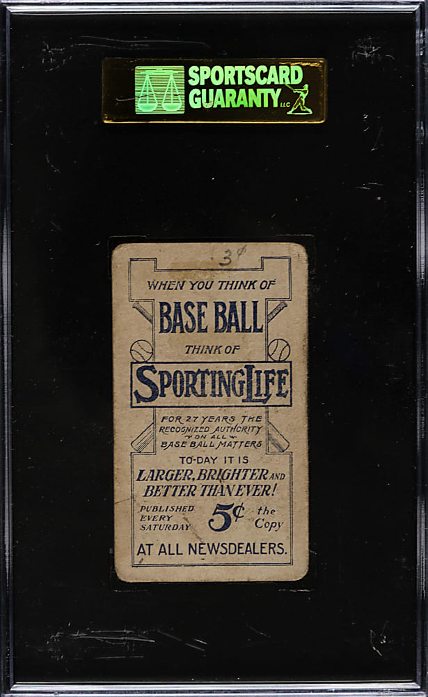 1910-1911 M116 Sporting Life Hal Chase Pastel Background SGC FAIR 20