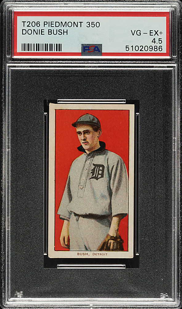 1909-1911 T206 White Border Donie Bush PSA VG-EX+ 4.5