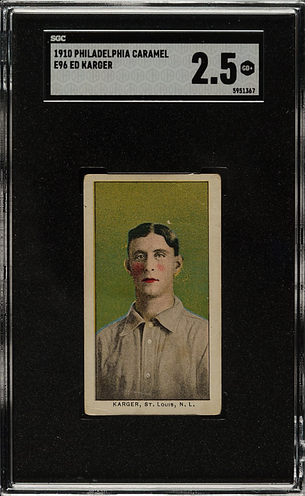 1910 E96 Philadelphia Caramel Ed Karger SGC GOOD+ 2.5