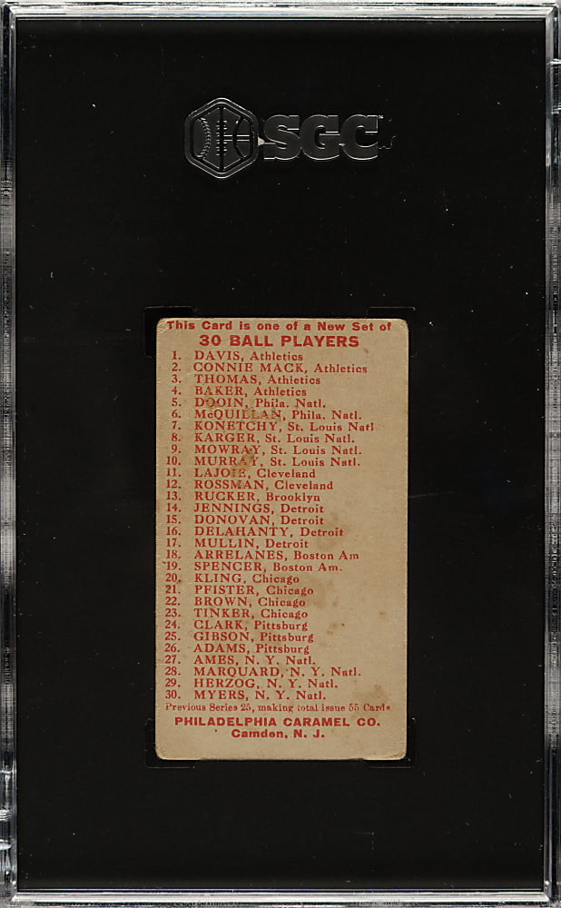 1910 E96 Philadelphia Caramel Ed Karger SGC GOOD+ 2.5