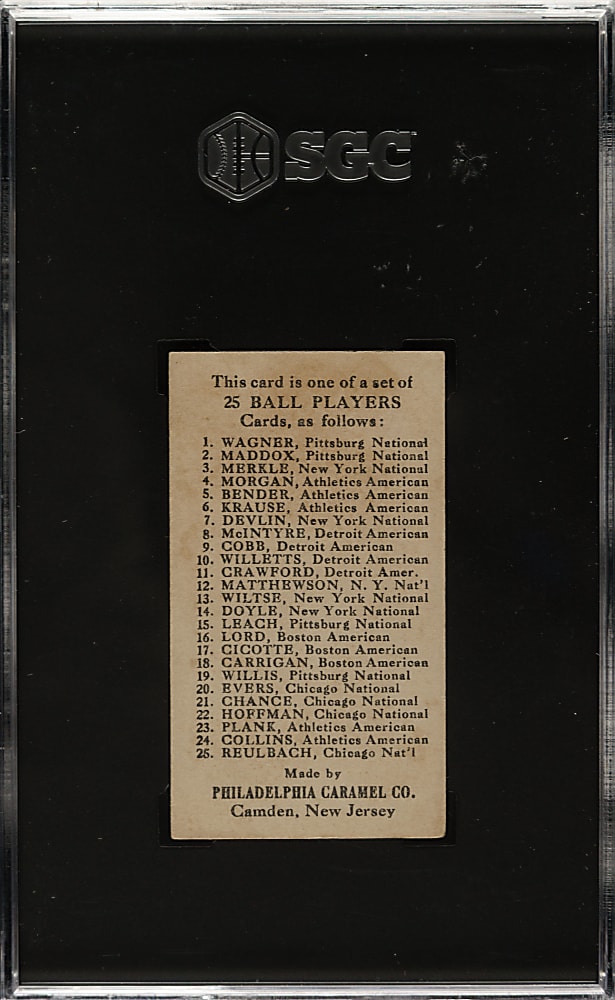 1909 E95 Philadelphia Caramel Vic Willis SGC EX/NM 6