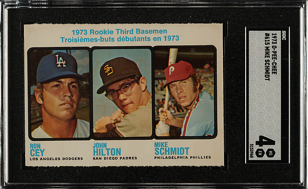 1973 O-Pee-Chee #615 Mike Schmidt Rookie SGC VG/EX 4