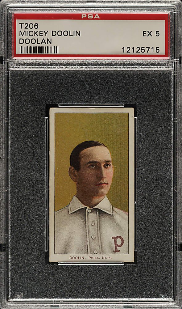1909-1911 T206 White Border Mickey Doolin PSA EX 5