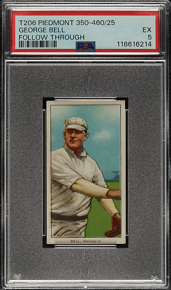 1909-1911 T206 White Border George Bell Follow Through PSA EX 5