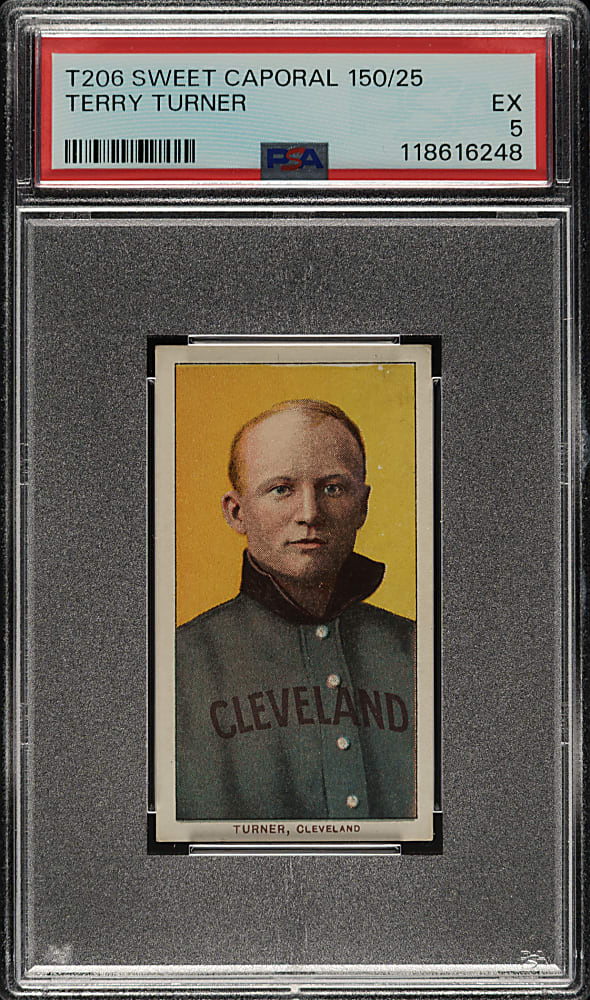 1909-1911 T206 White Border Terry Turner PSA EX 5