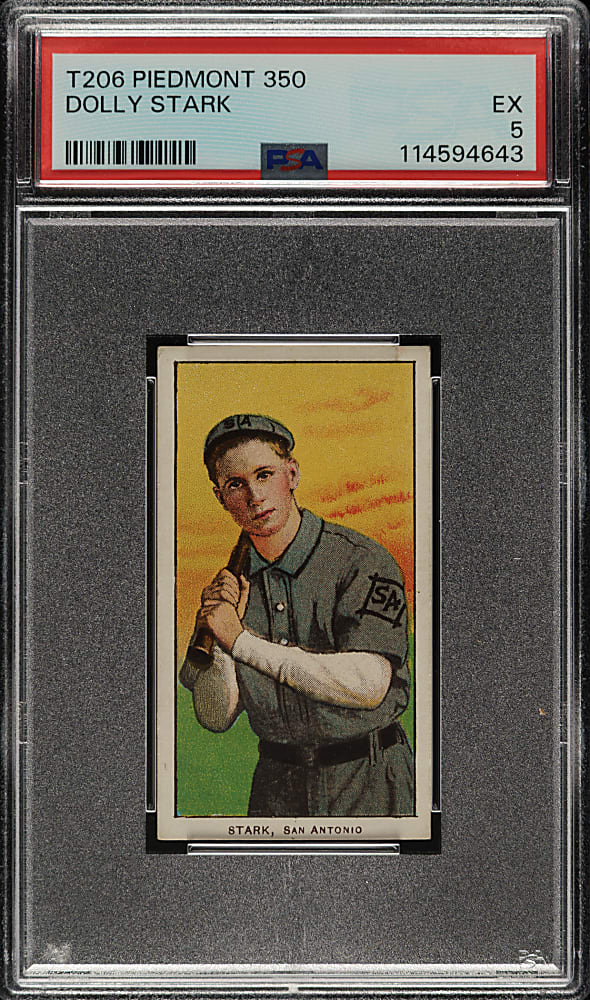 1909-1911 T206 White Border Dolly Stark Southern Leaguer PSA EX 5