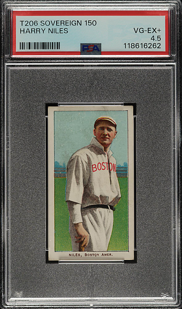 1909-1911 T206 White Border Harry Niles PSA VG-EX+ 4.5 - Sovereign 150 Back