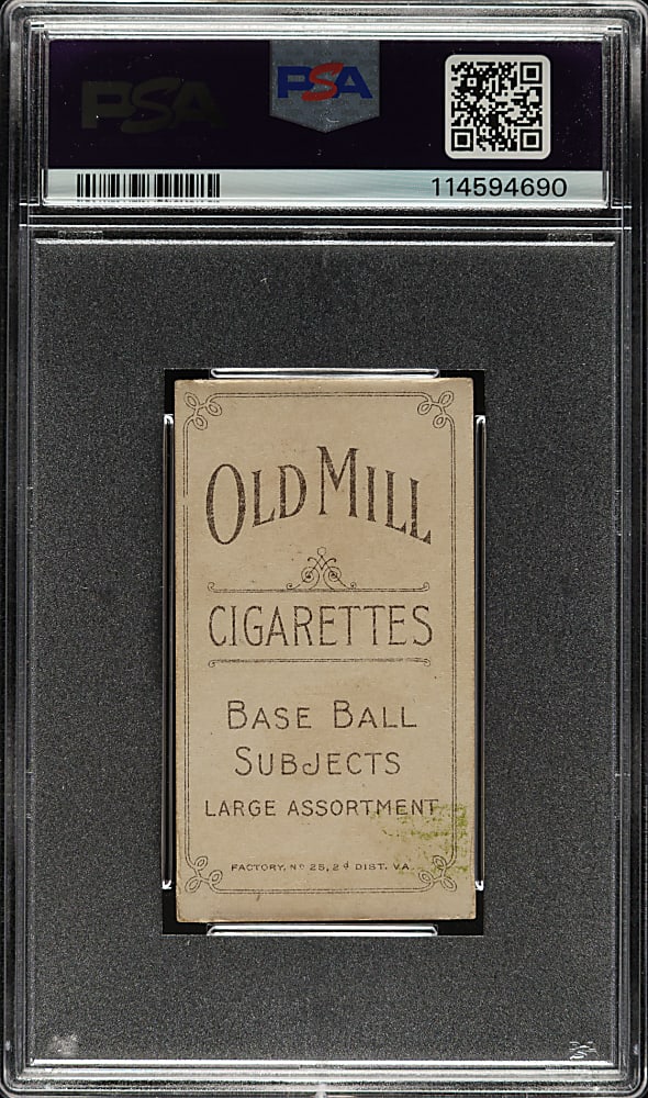 1909-1911 T206 White Border Germany Schaefer Washington PSA VG-EX+ 4.5 - Old Mill Back