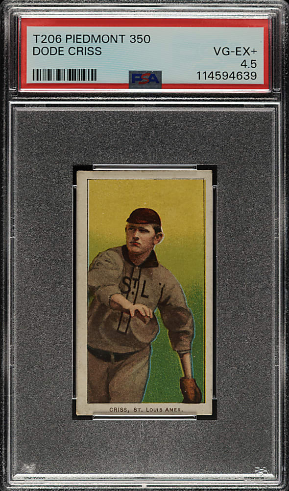 1909-1911 T206 White Border Dode Criss PSA VG-EX+ 4.5