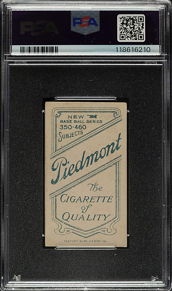 1909-1911 T206 White Border Hughie Jennings One Hand Showing PSA VG-EX 4