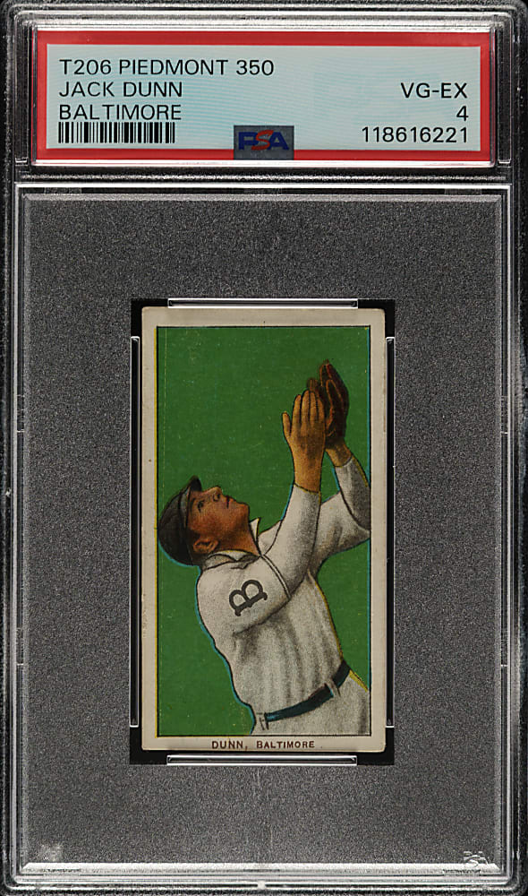 1909-1911 T206 White Border Jack Dunn PSA VG-EX 4