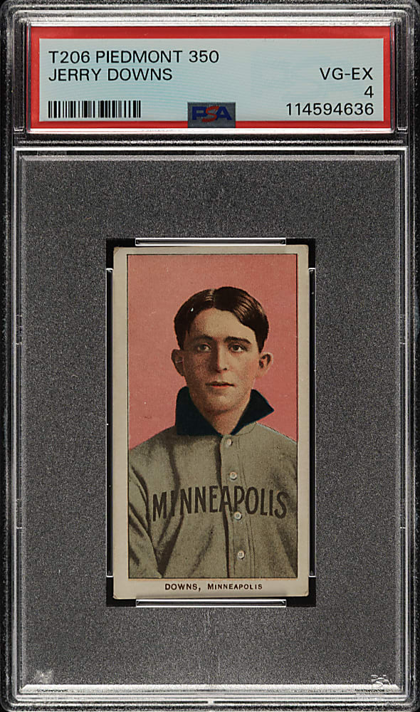 1909-1911 T206 White Border Jerry Downs PSA VG-EX 4