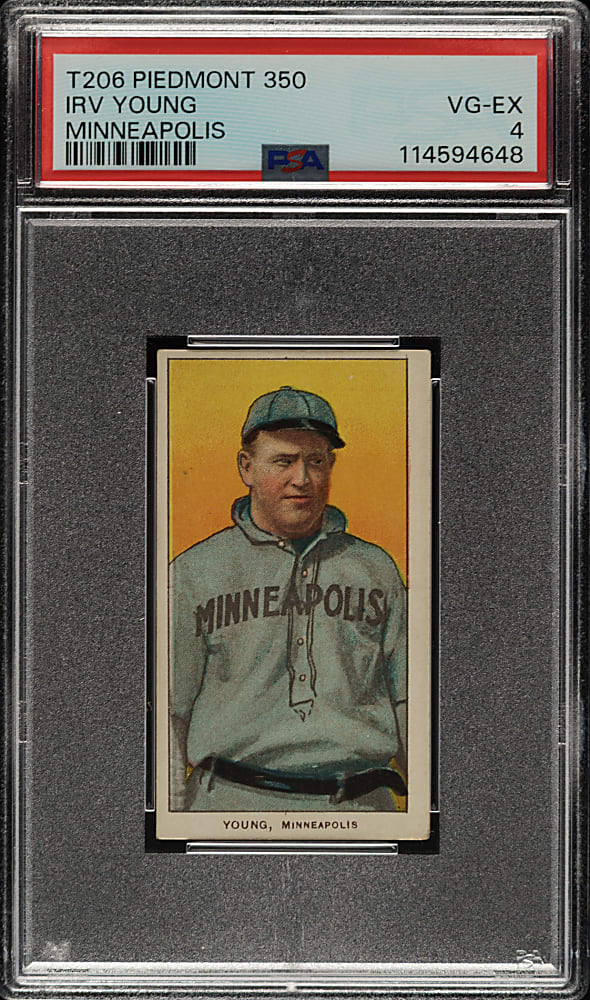 1909-1911 T206 White Border Irv Young PSA VG-EX 4