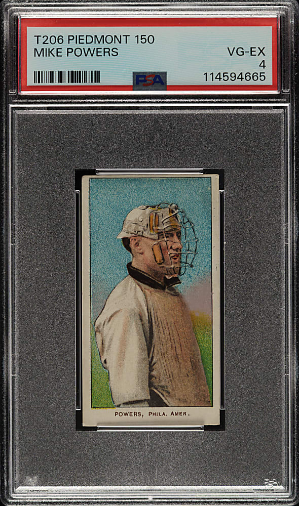 1909-1911 T206 White Border Mike Powers PSA VG-EX 4
