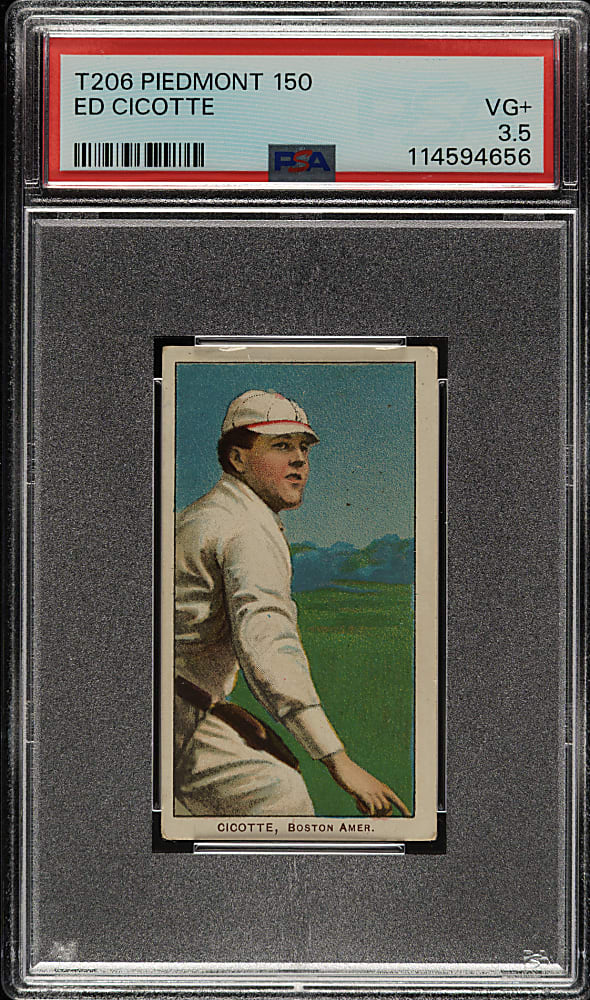 1909-1911 T206 White Border Ed Cicotte PSA VG+ 3.5