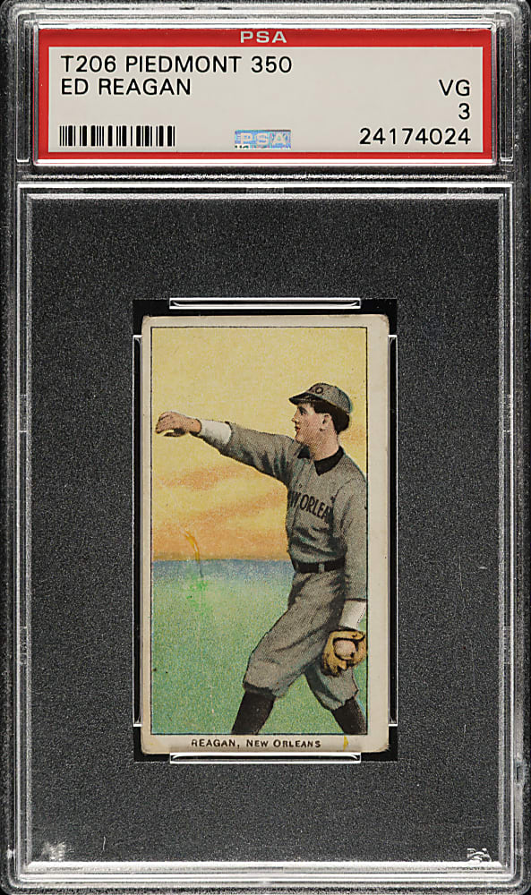 1909-1911 T206 White Border Ed Reagan Southern Leaguer PSA VG 3